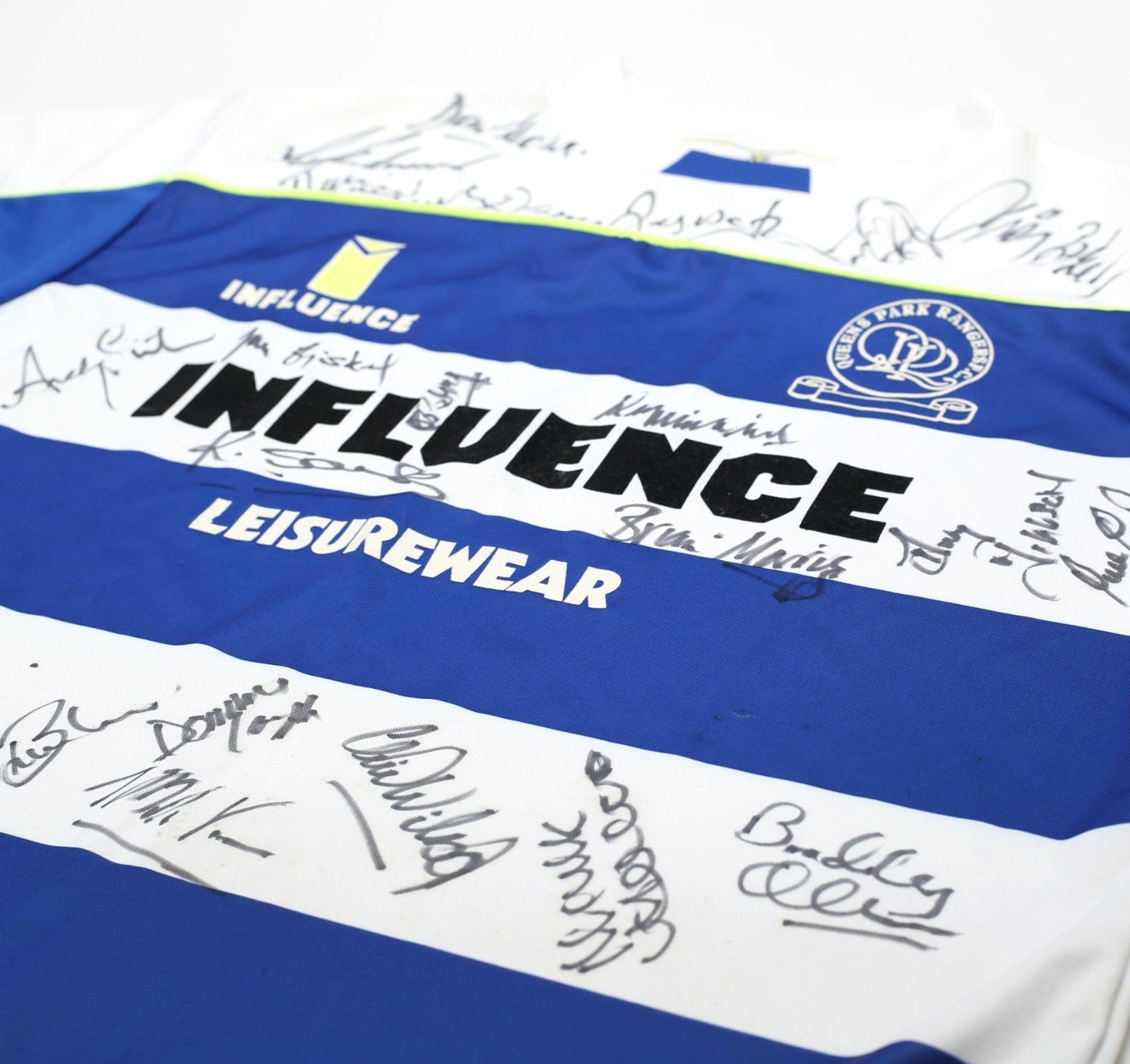 1990/91 QPR Vintage Influence Home Football Shirt (L) SQUAD SIGNED