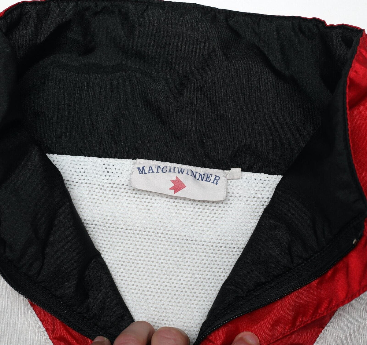 1990/91 STOKE CITY Vintage Matchwinner 1/4 Zip Training Jacket Drill Top (M)