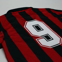 1990/91 Van Basten #9 AC Milan Retro adidas Originals Football Shirt (M)