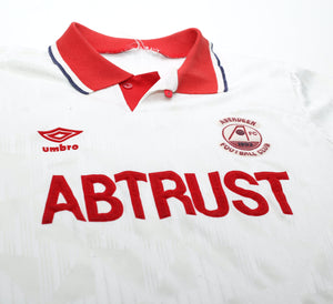 1990/92 ABERDEEN Umbro Away Football Shirt (S)