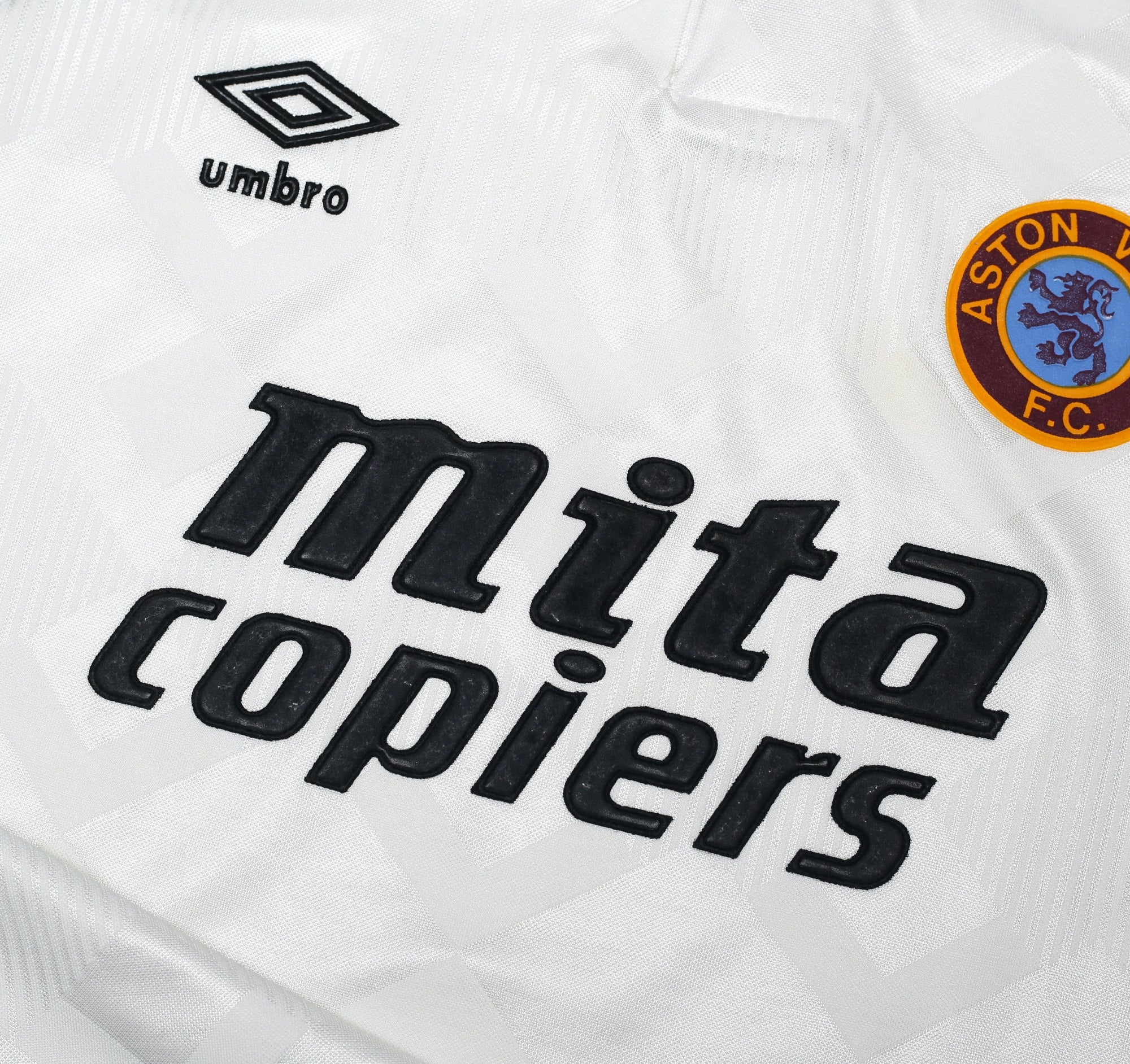 1990/92 ASTON VILLA Vintage Umbro Away Football Shirt (S)