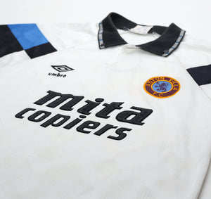 1990/92 ASTON VILLA Vintage Umbro Away Football Shirt (S)