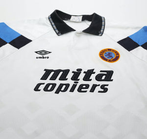 1990/92 ASTON VILLA Vintage Umbro Away Football Shirt (S)