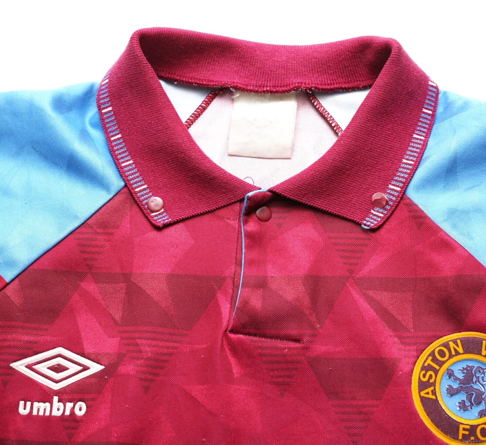 1990/92 ASTON VILLA Vintage Umbro Home Football Shirt (L) Platt, McGrath Era