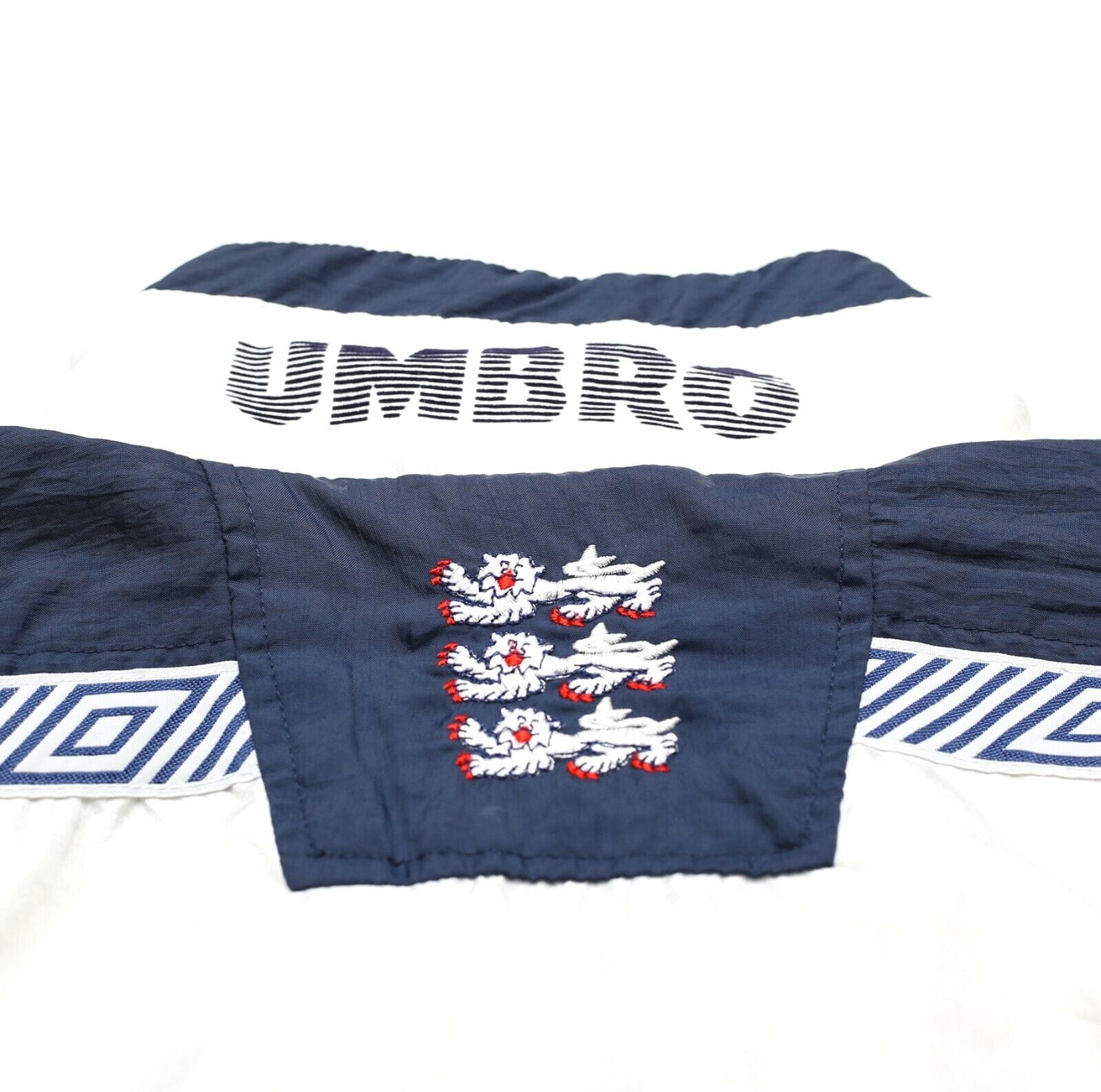 1990/92 ENGLAND Vintage Umbro Football Track Top Shell Jacket (S/M) Italia 90