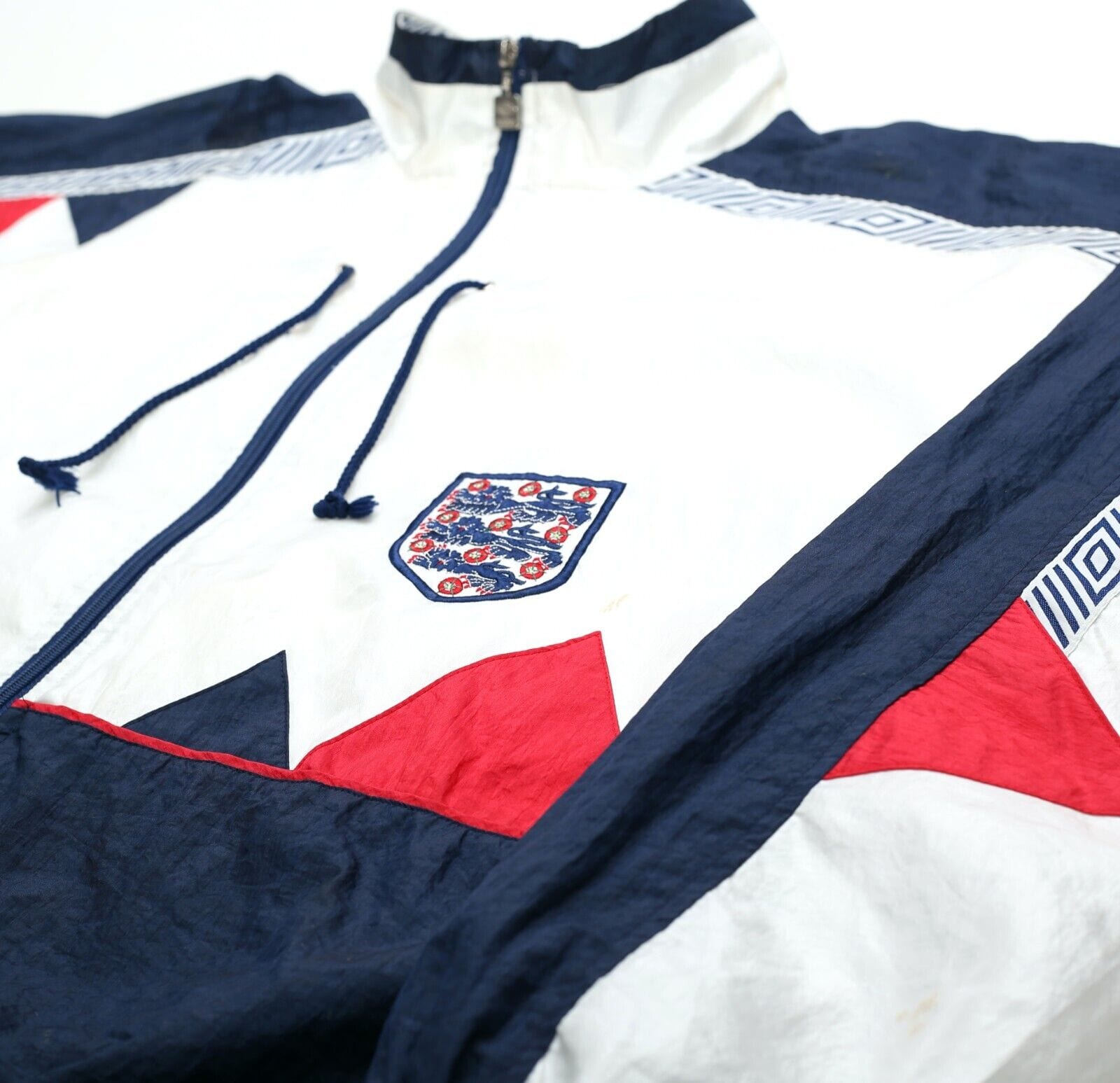 1990/92 England Vintage Umbro Football Track Top Shell Jacket (XL) Ita