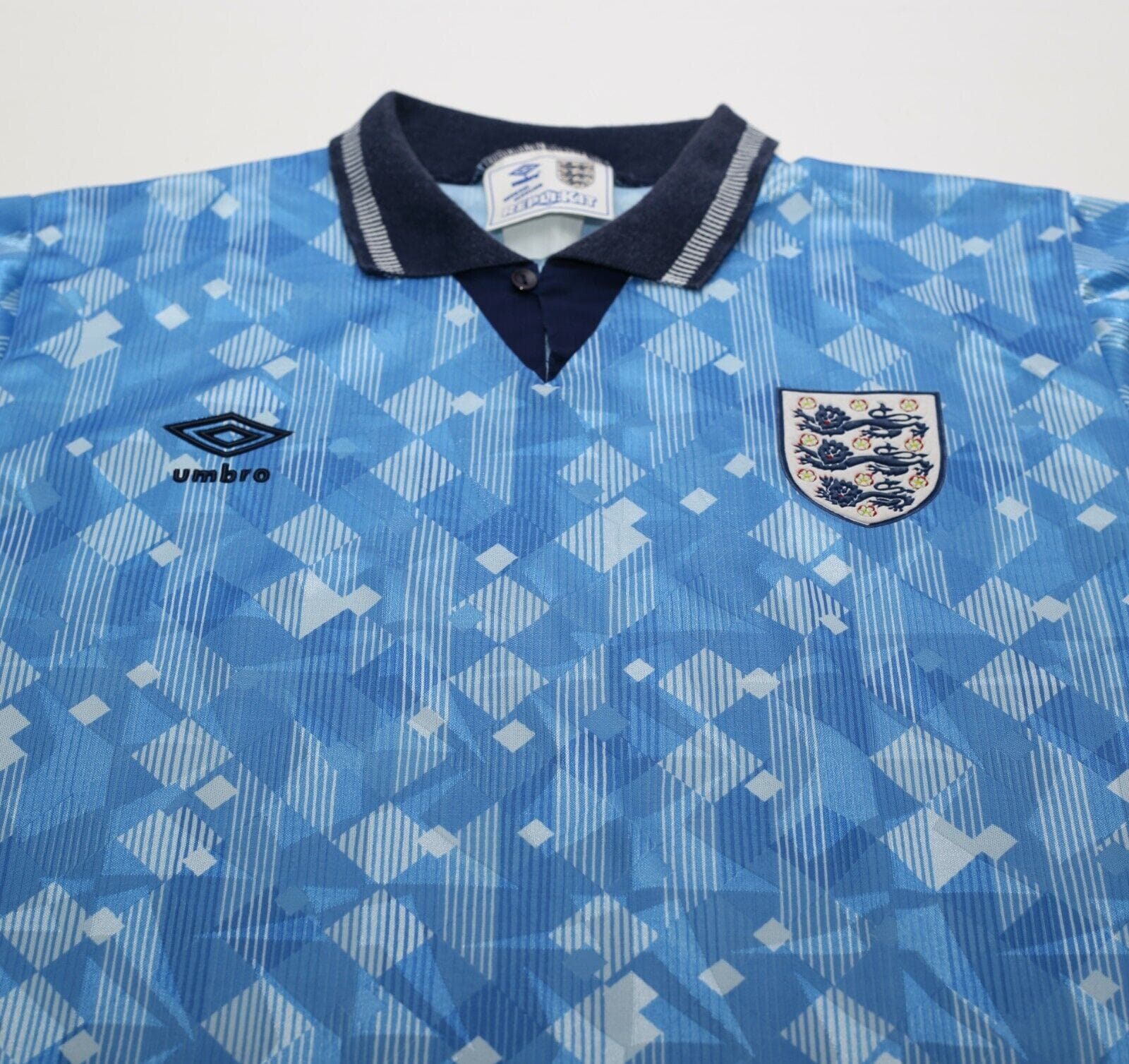 1990/92 ENGLAND Vintage Umbro Third Football Shirt (L) Italia 90