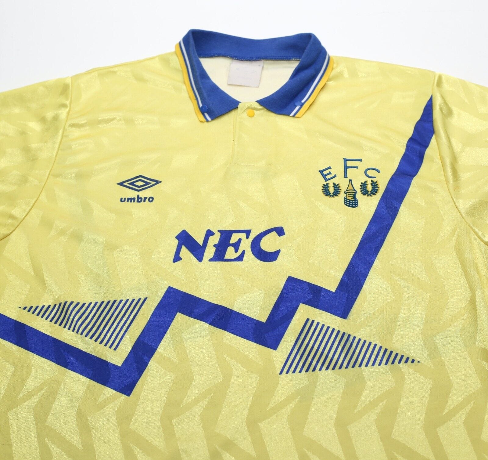 1990/92 EVERTON Vintage Umbro Away Football Shirt Jersey (L