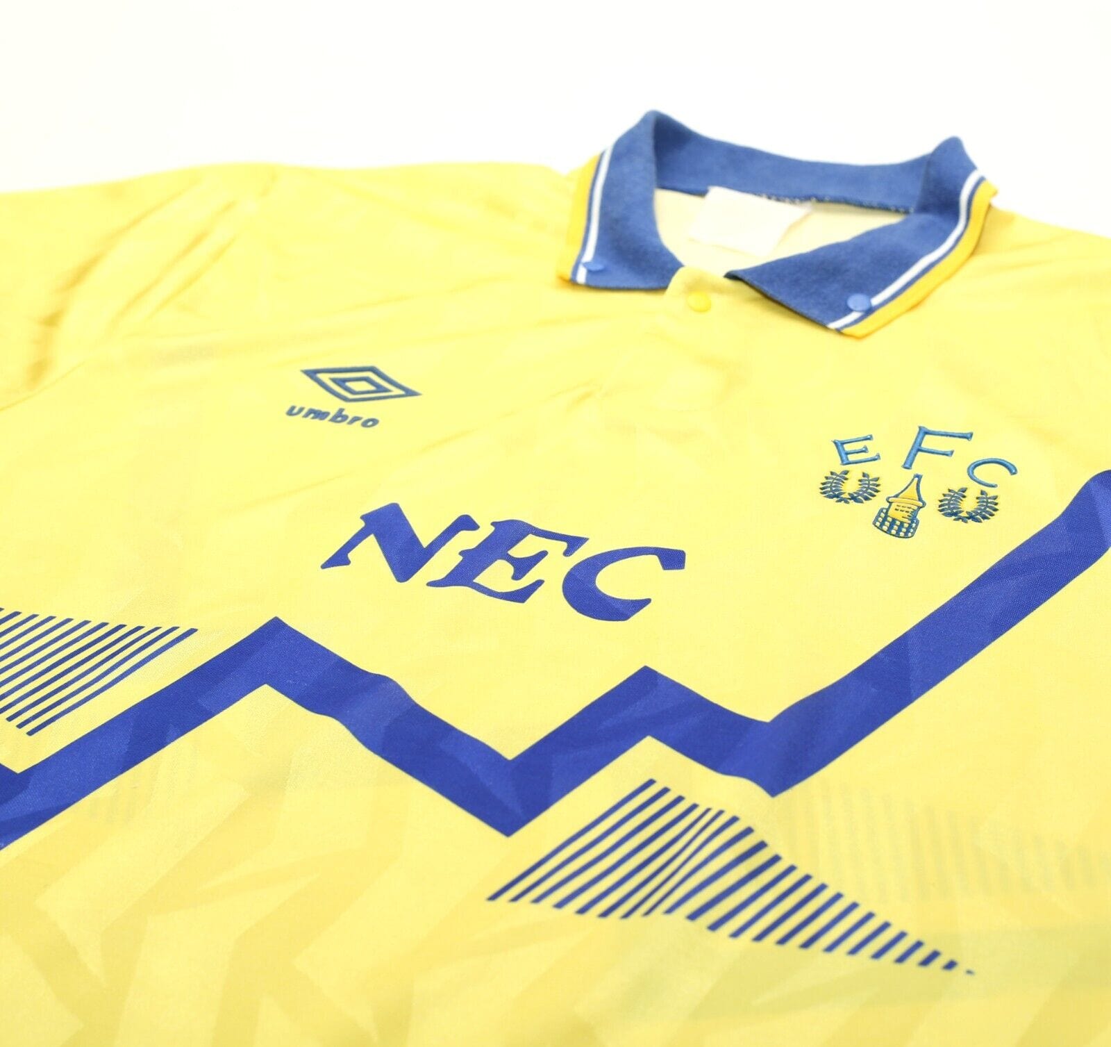 1990/92 EVERTON Vintage Umbro Away Football Shirt Jersey (L)