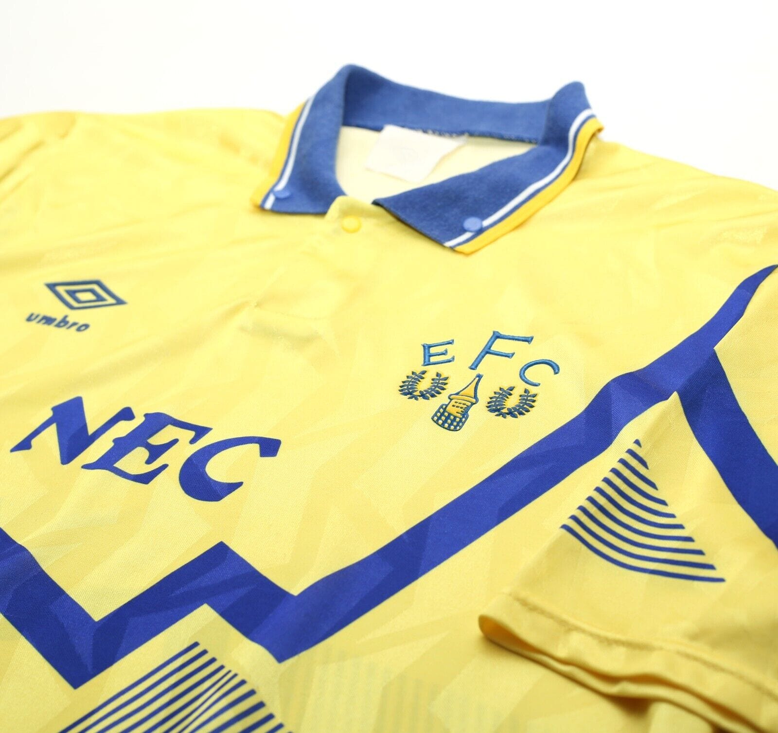 1990/92 EVERTON Vintage Umbro Away Football Shirt Jersey (L)