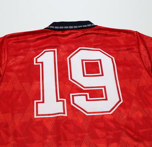 1990/92 GASCOIGNE #19 England Retro Umbro Away Football Shirt (M) Italia 90