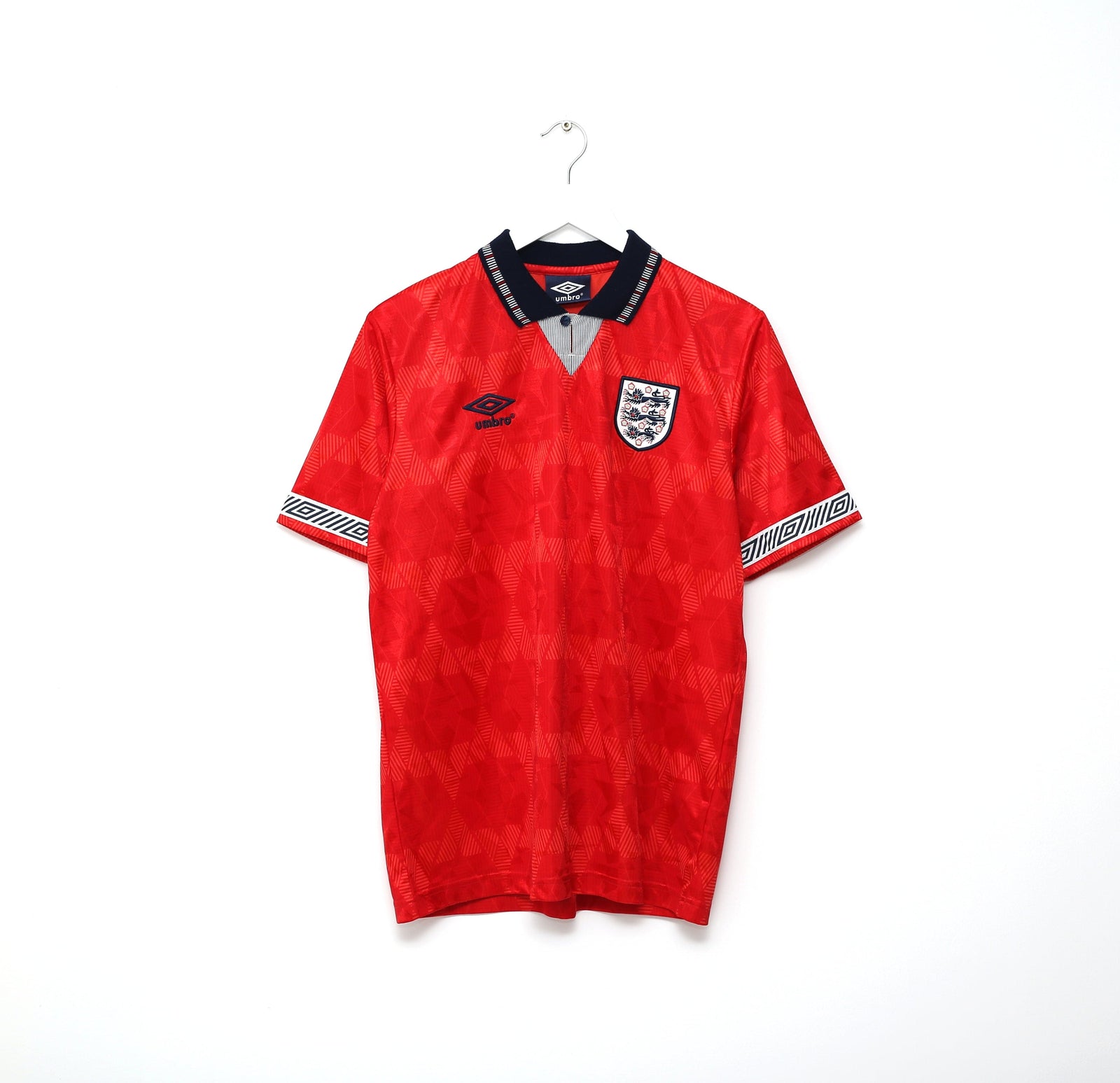 1990/92 GASCOIGNE #19 England Retro Umbro Away Football Shirt (M