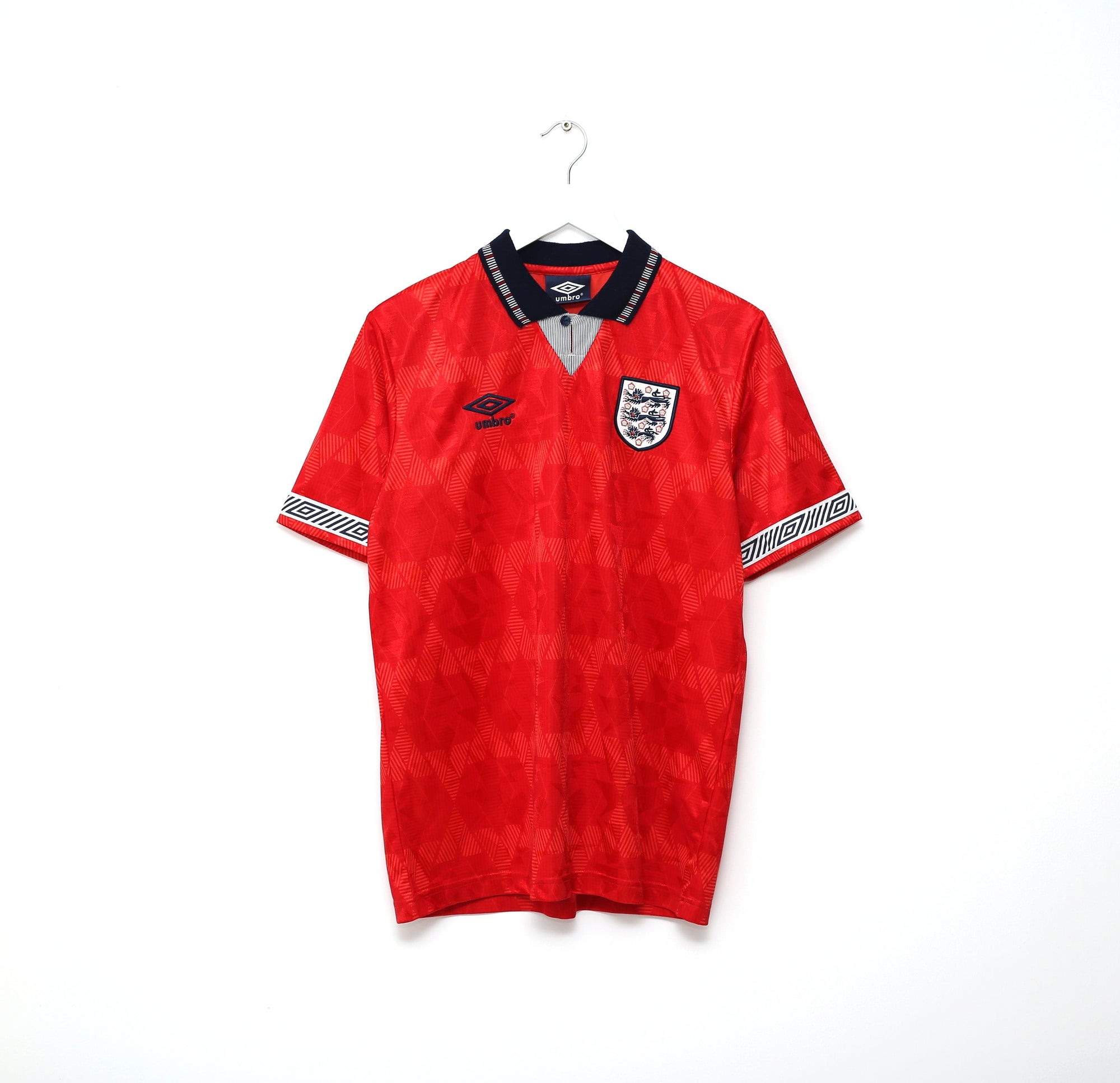 1990/92 GASCOIGNE #19 England Retro Umbro Away Football Shirt (M) Italia 90