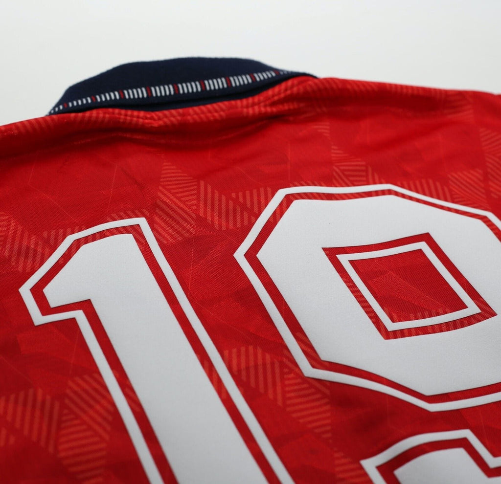 1990/92 GASCOIGNE #19 England Retro Umbro Away Football Shirt (S) Italia 90