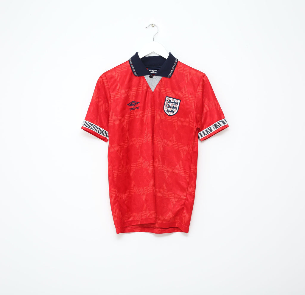 1990/92 GASCOIGNE #19 England Retro Umbro Away Football Shirt (S) Italia 90