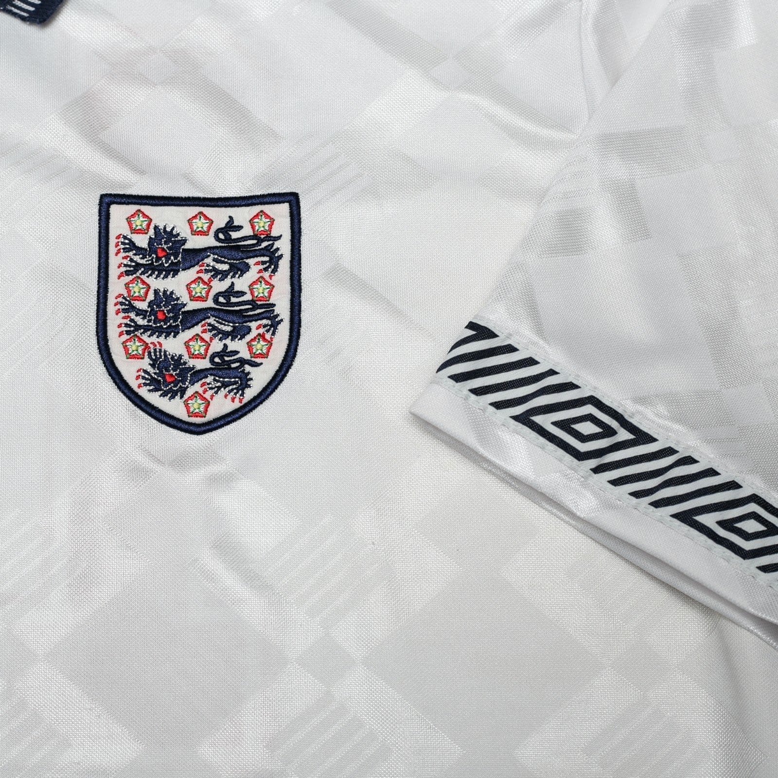 1990/92 Gascoigne #19 England Retro Umbro Home Football Shirt (L) Italia 90