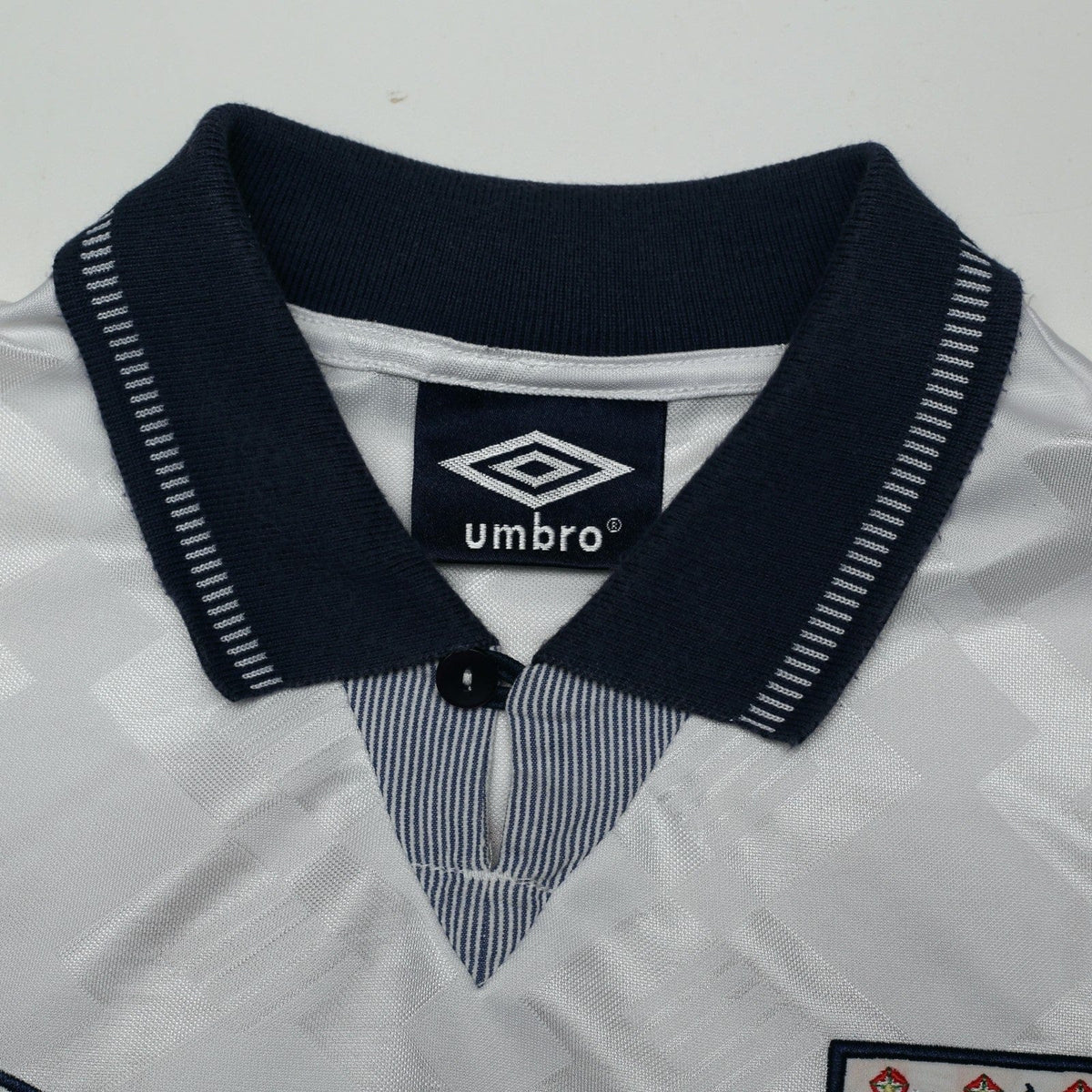 1990/92 Gascoigne #19 England Retro Umbro Home Football Shirt (L) Italia 90