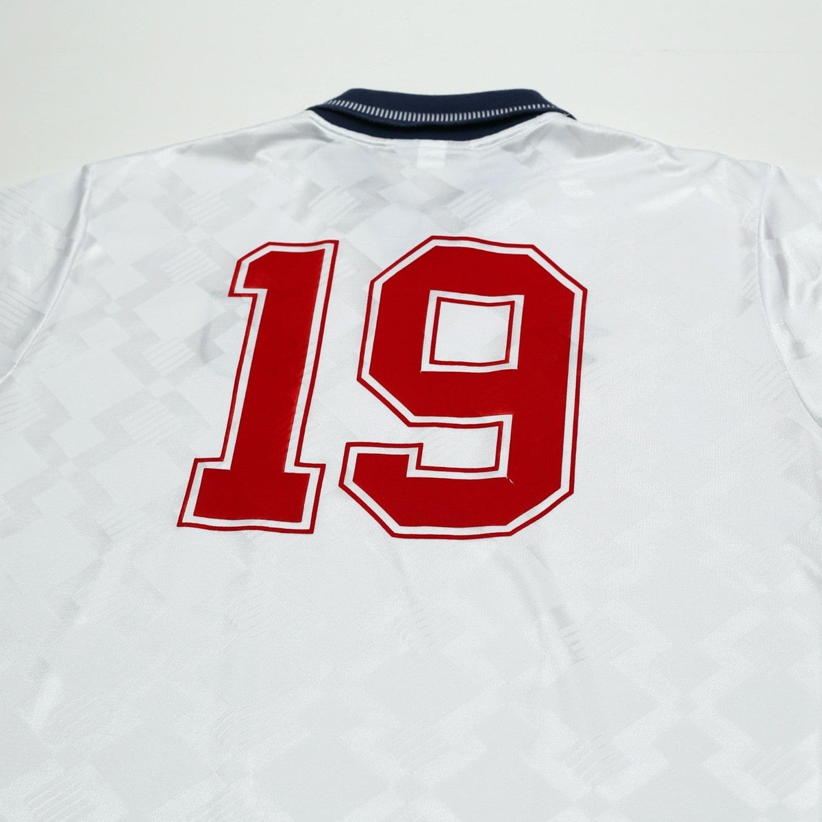 1990/92 Gascoigne #19 England Retro Umbro Home Football Shirt (L) Italia 90