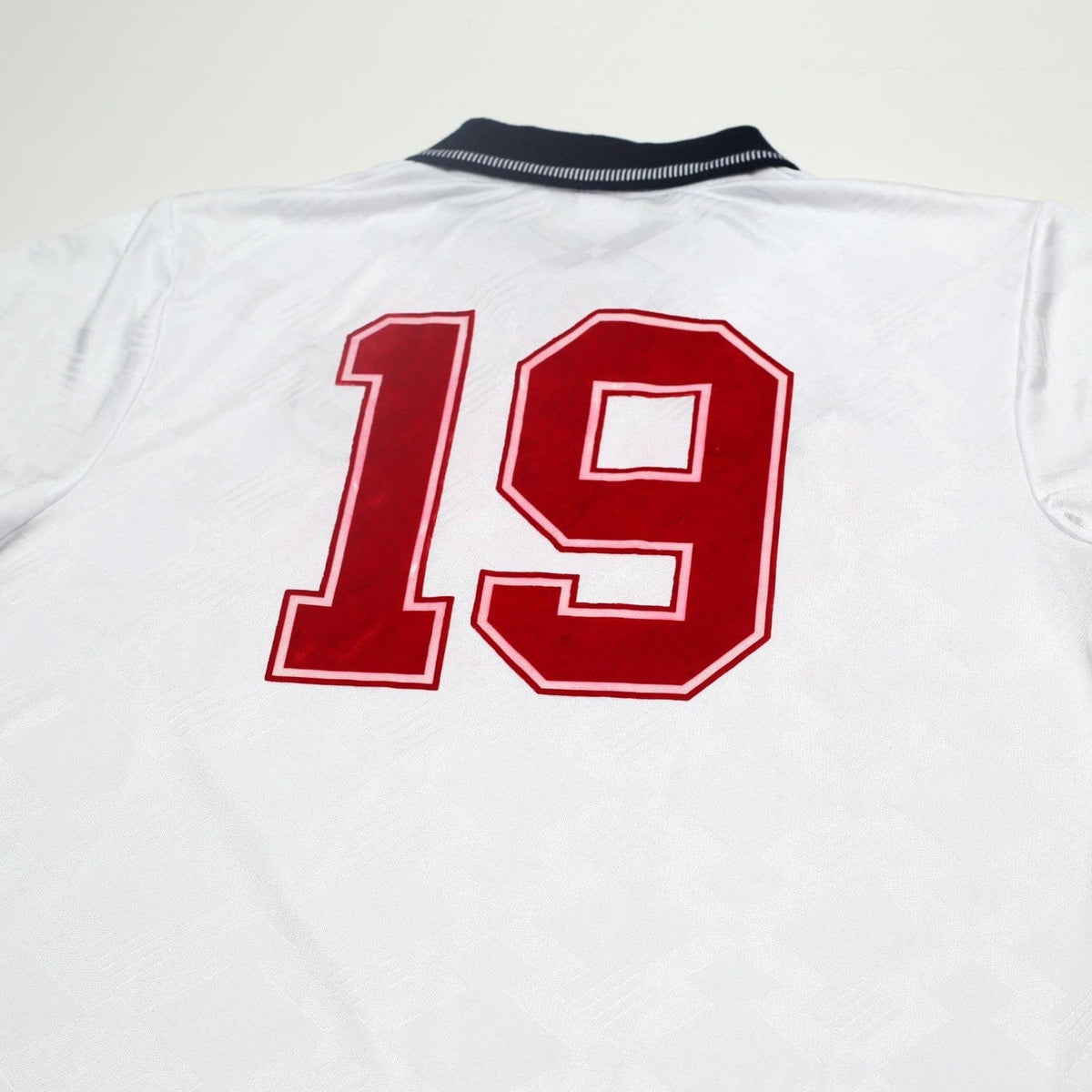 1990/92 Gascoigne #19 England Retro Umbro Home Football Shirt (L) Italia 90