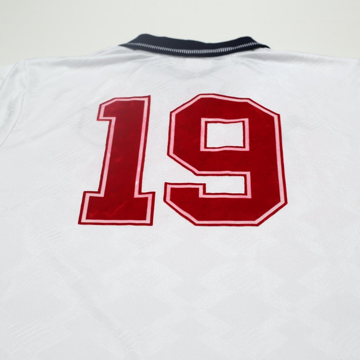 1990/92 Gascoigne #19 England Retro Umbro Home Football Shirt (L) Italia 90
