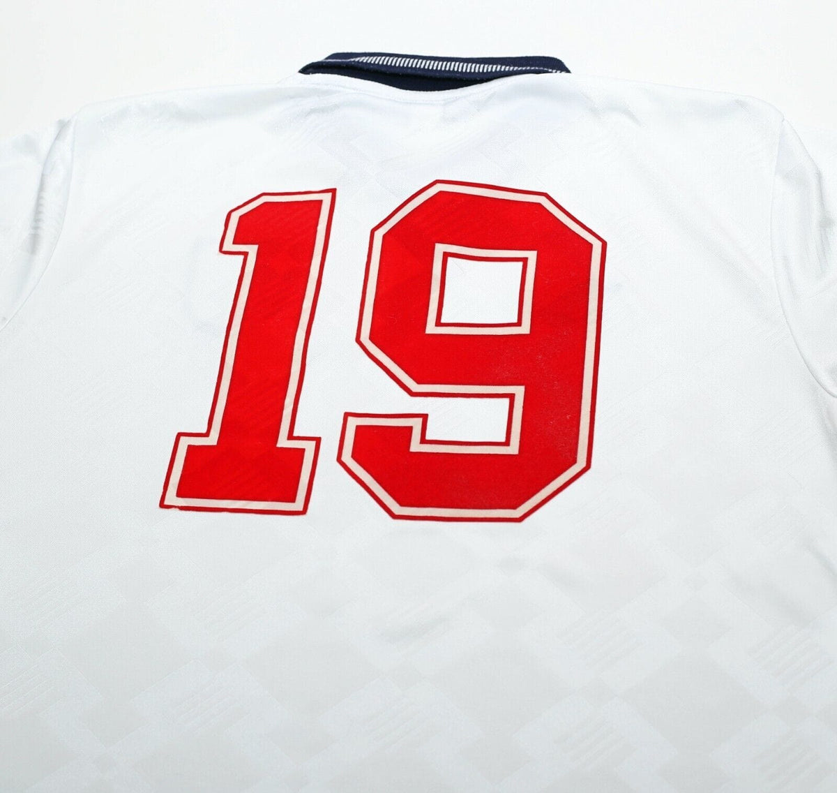 1990/92 GASCOIGNE #19 England Retro Umbro Home Football Shirt (L) Italia 90