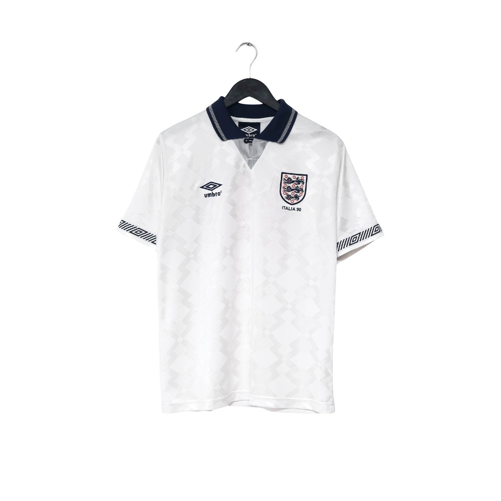 1990/92 GASCOIGNE #19 England Retro Umbro Home Football Shirt (M) Italia 90