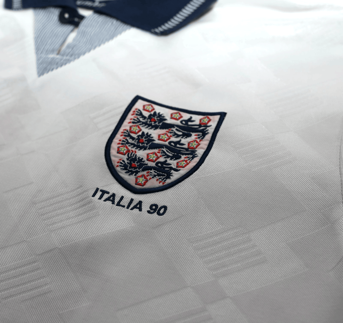 1990/92 GASCOIGNE #19 England Retro Umbro Home Football Shirt (M) Italia 90