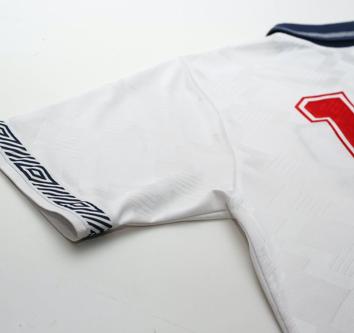 1990/92 GASCOIGNE #19 England Retro Umbro Home Football Shirt (M) Italia 90