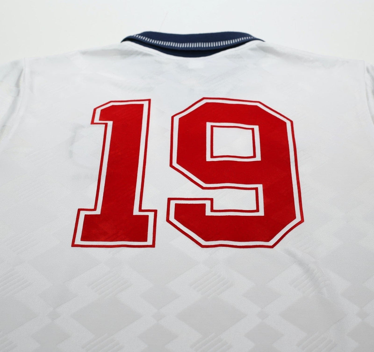 1990/92 GASCOIGNE #19 England Retro Umbro Home Football Shirt (M) Italia 90