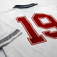 1990/92 Gascoigne #19 England Retro Umbro Home Football Shirt (M) Italia 90