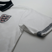 1990/92 Gascoigne #19 England Retro Umbro Home Football Shirt (M) Italia 90