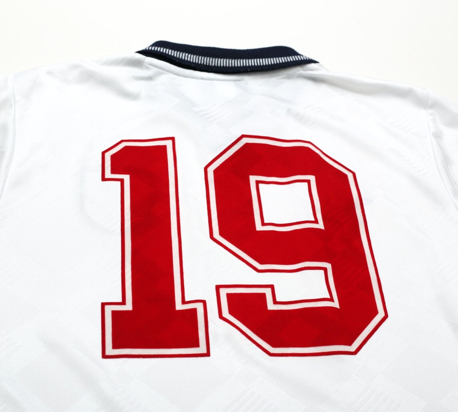 1990/92 GASCOIGNE #19 England Retro Umbro Home Football Shirt (M) Italia 90