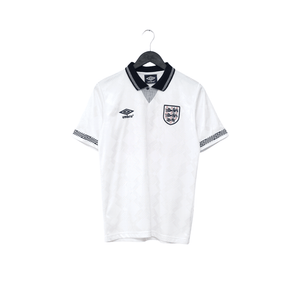 1990/92 Gascoigne #19 England Retro Umbro Home Football Shirt (S) Italia 90