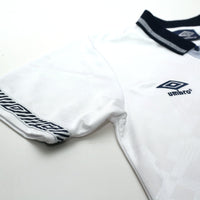 1990/92 Gascoigne #19 England Retro Umbro Home Football Shirt (S) Italia 90