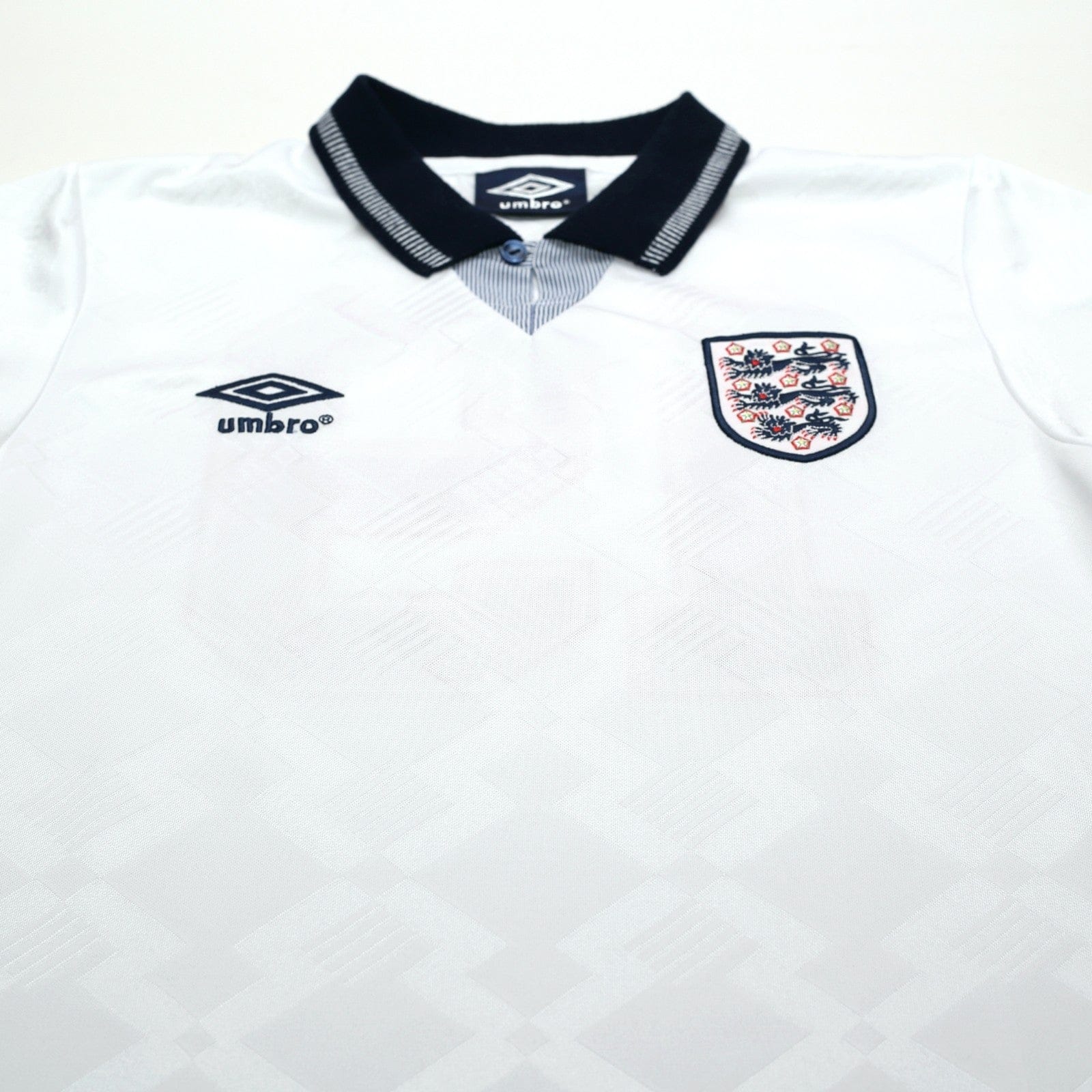 1990/92 Gascoigne #19 England Retro Umbro Home Football Shirt (S) Italia 90