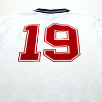 1990/92 Gascoigne #19 England Retro Umbro Home Football Shirt (S) Italia 90