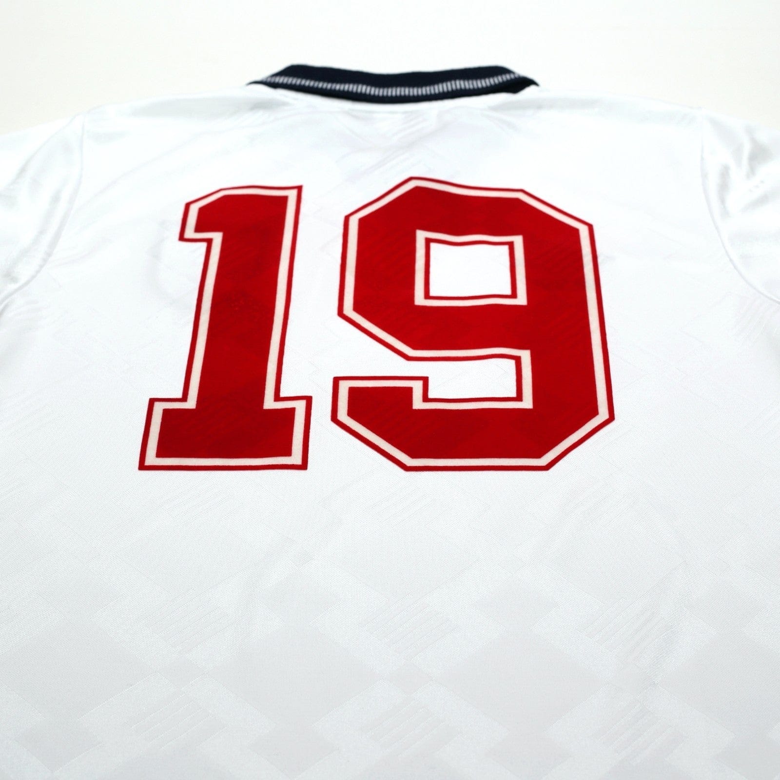 1990/92 Gascoigne #19 England Retro Umbro Home Football Shirt (S) Italia 90