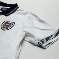 1990/92 Gascoigne #19 England Retro Umbro Home Football Shirt (S) Italia 90