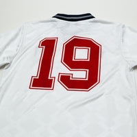 1990/92 Gascoigne #19 England Retro Umbro Home Football Shirt (S) Italia 90