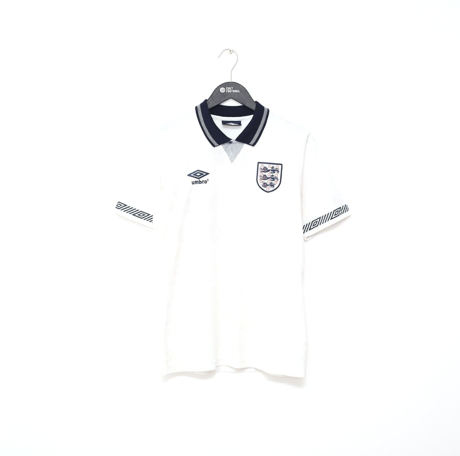 1990/92 GASCOIGNE #19 England Retro Umbro Home Football Shirt (S) Italia 90