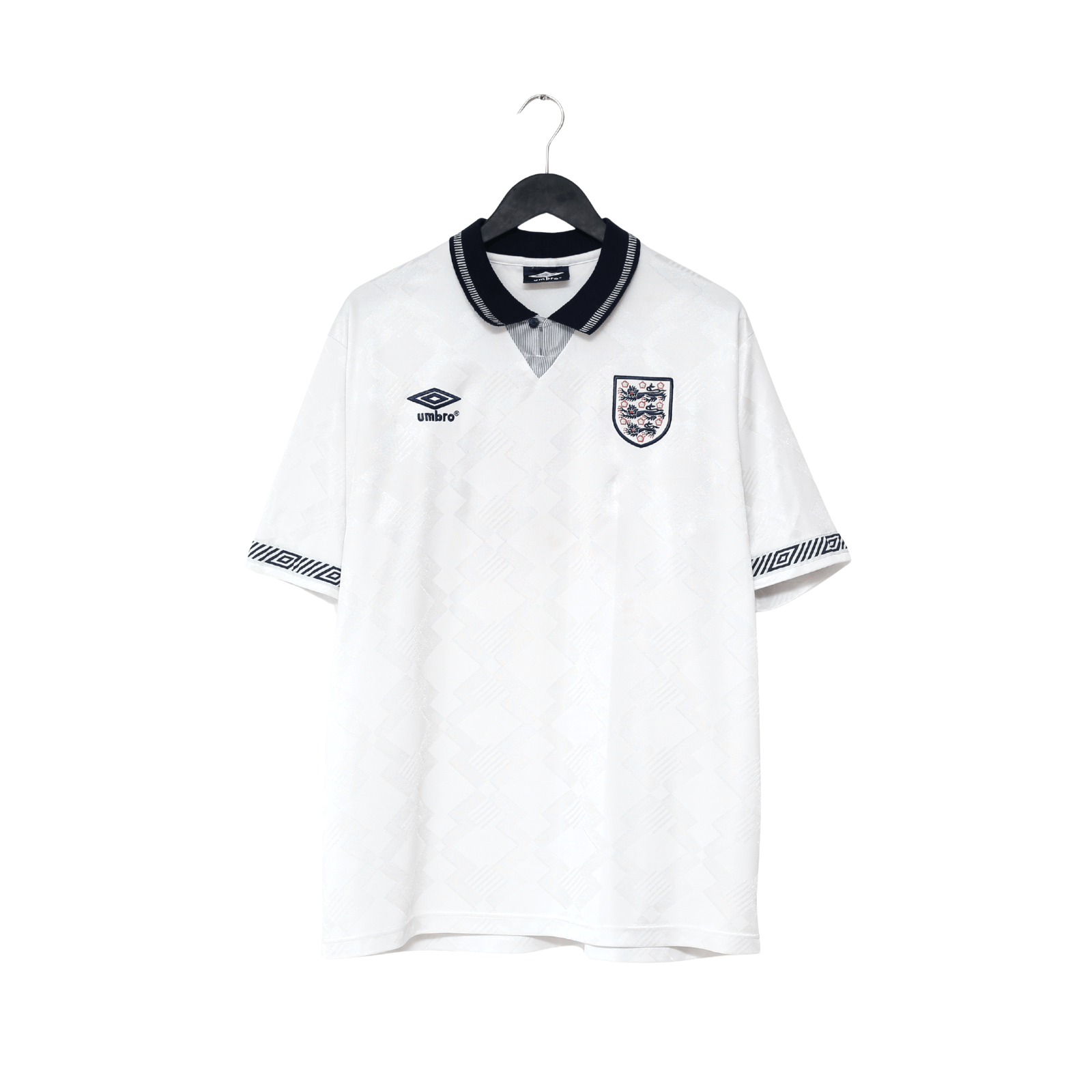 1990/92 GASCOIGNE #19 England Retro Umbro Home Football Shirt (XL) Italia 90