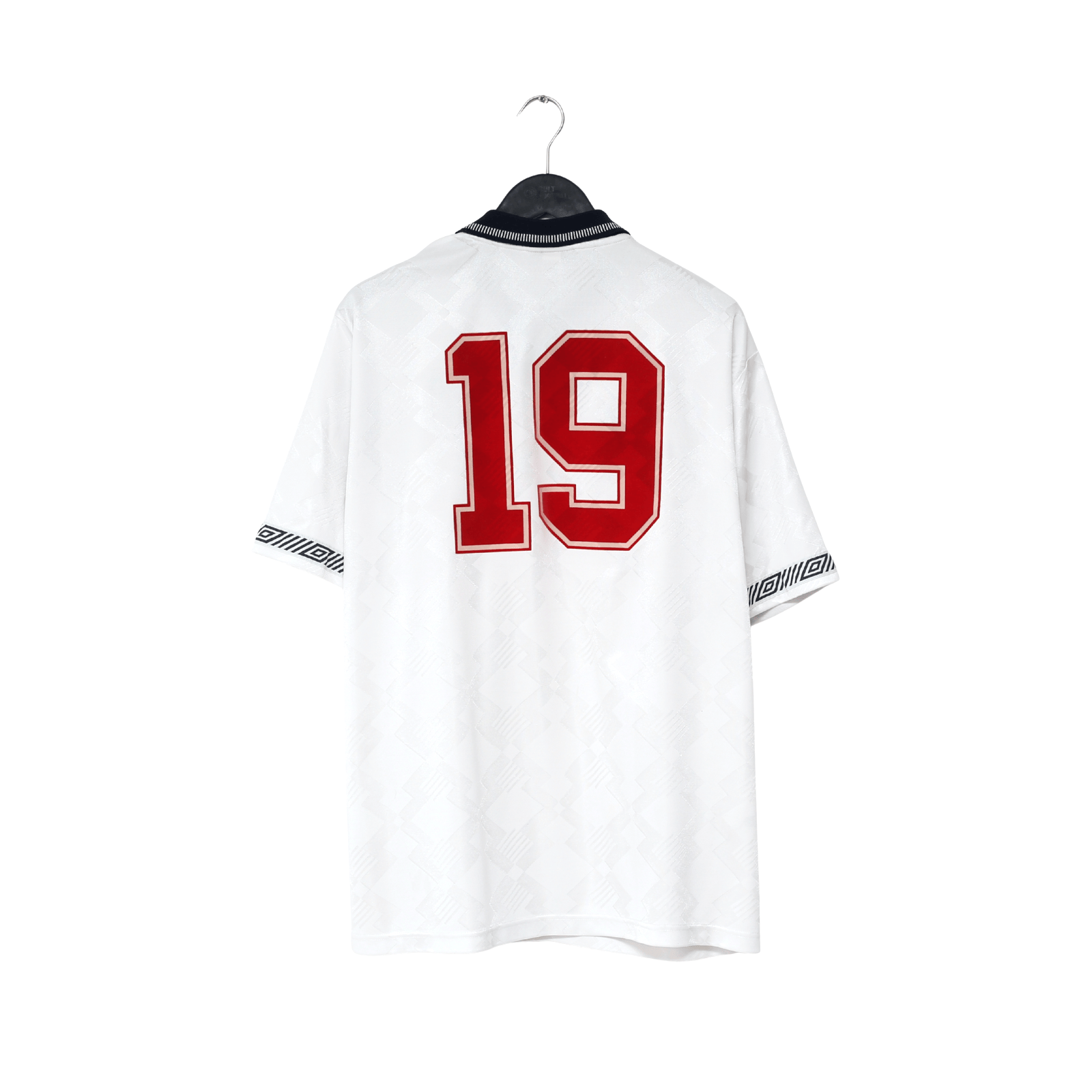 1990/92 GASCOIGNE #19 England Retro Umbro Home Football Shirt (XL) Italia 90