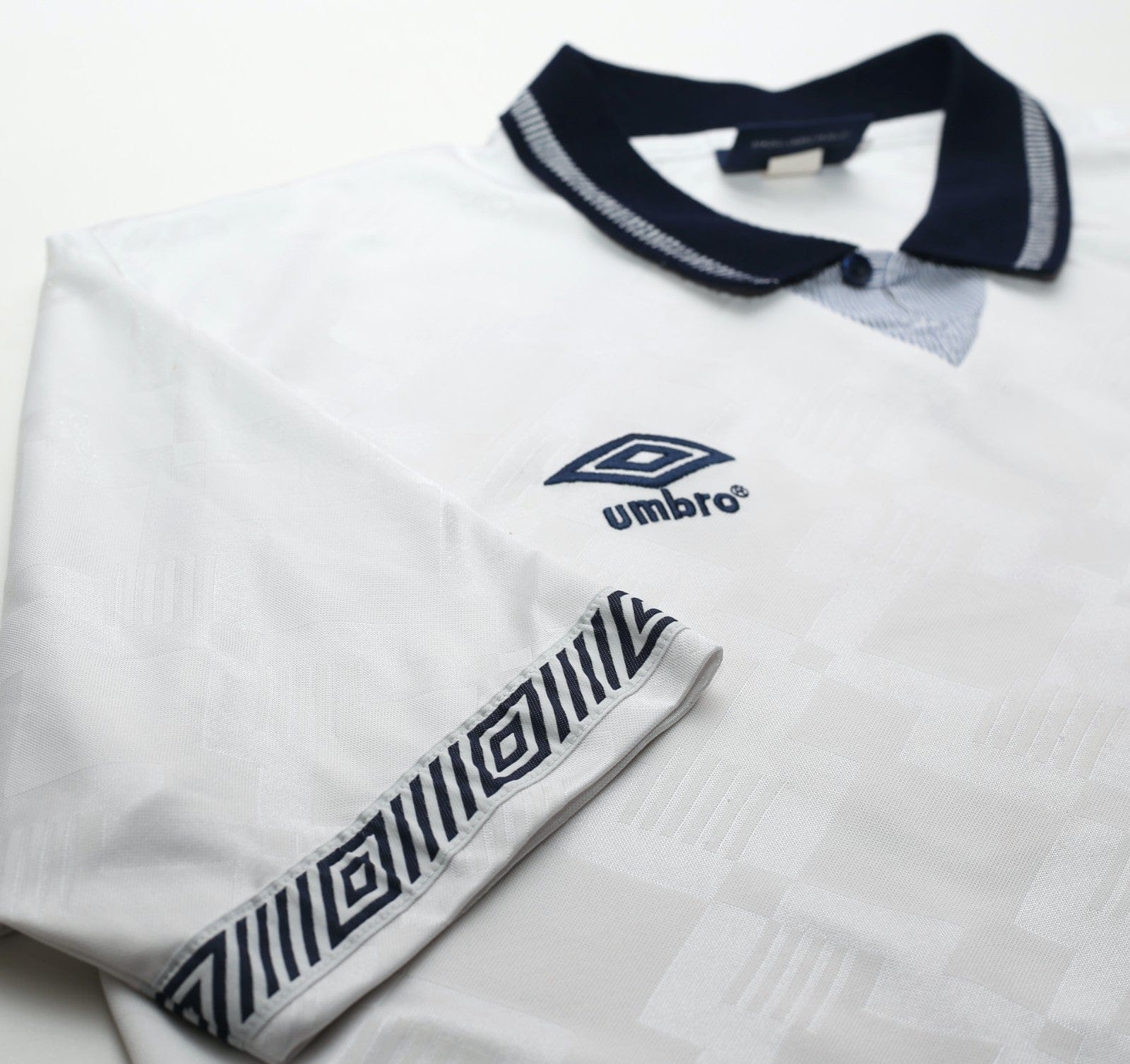 1990/92 GASCOIGNE #19 England Retro Umbro Home Football Shirt (XL) Italia 90