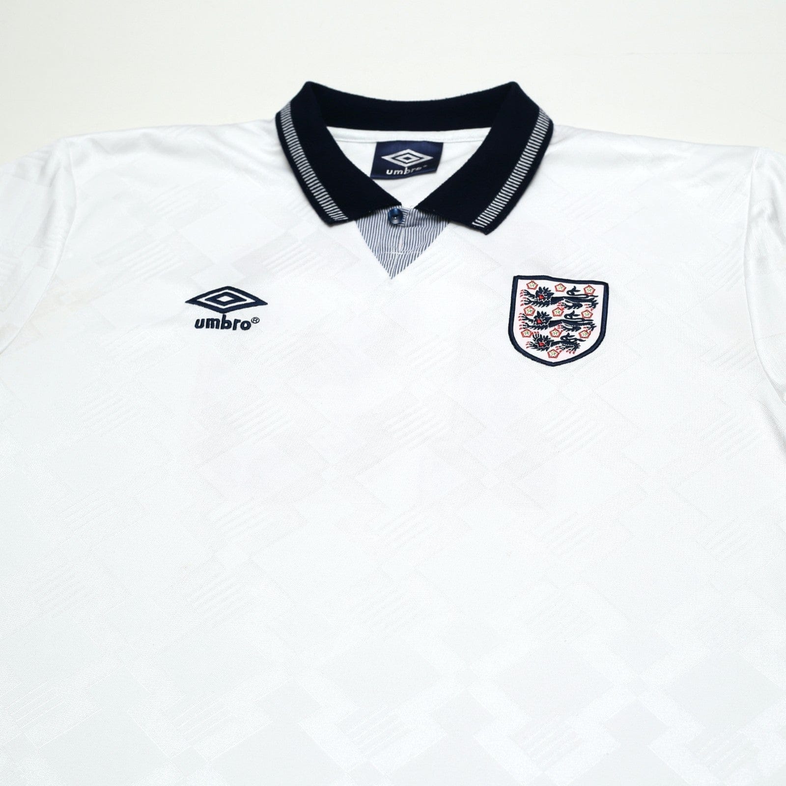 1990/92 Gascoigne #19 England Retro Umbro Home Football Shirt (XL) Italia 90