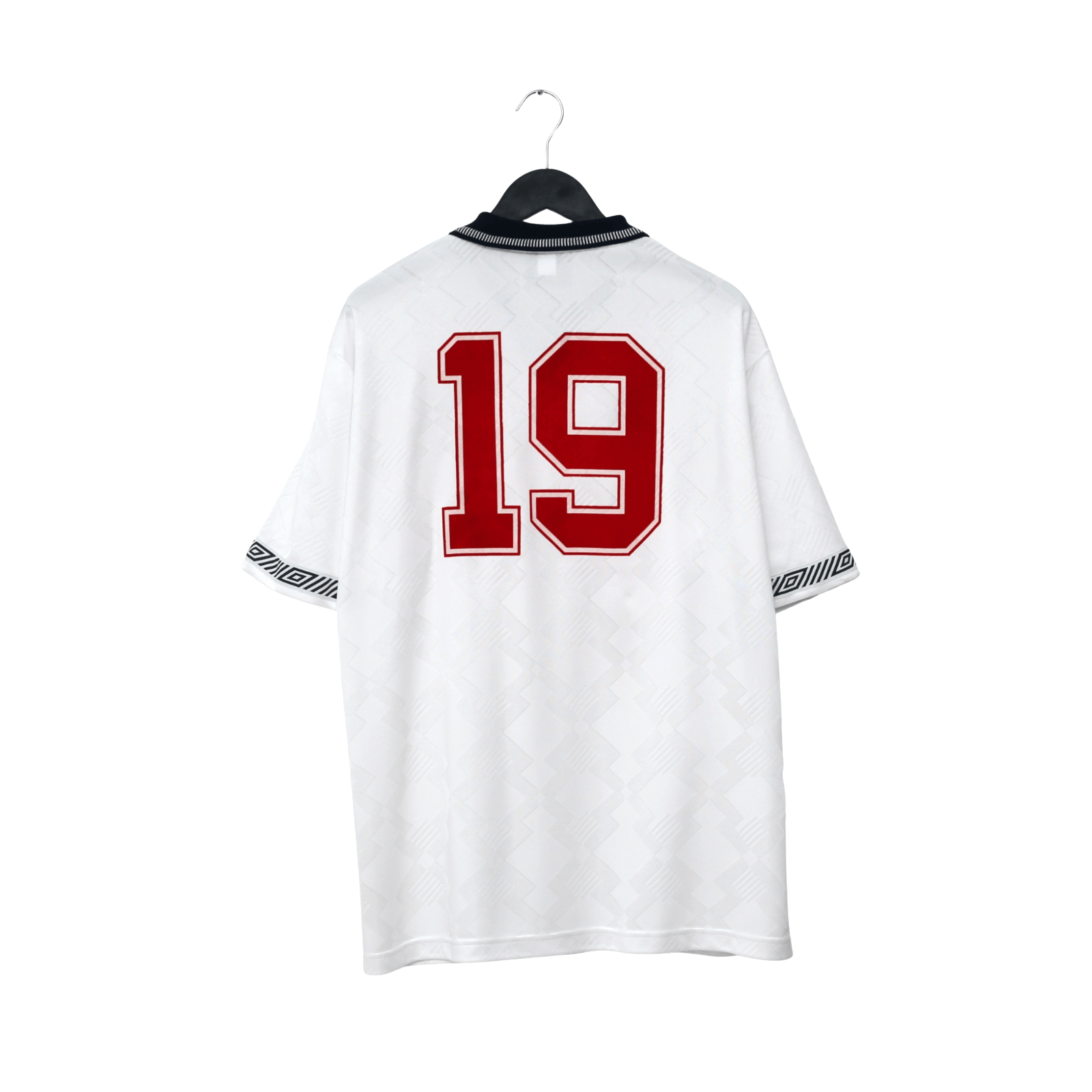 1990/92 Gascoigne #19 England Retro Umbro Home Football Shirt (XL) Italia 90