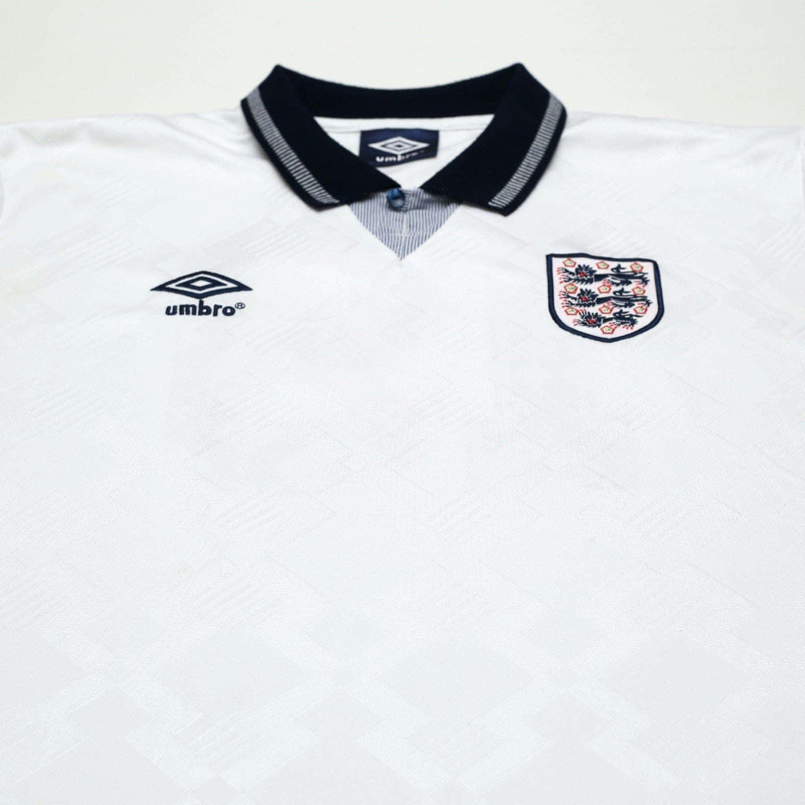 1990/92 Gascoigne #19 England Retro Umbro Home Football Shirt (XL) Italia 90