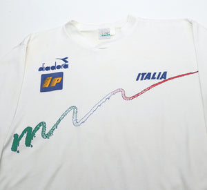 1990/92 ITALY Vintage Diadora Long Sleeve Player Issue Training Shirt (L)