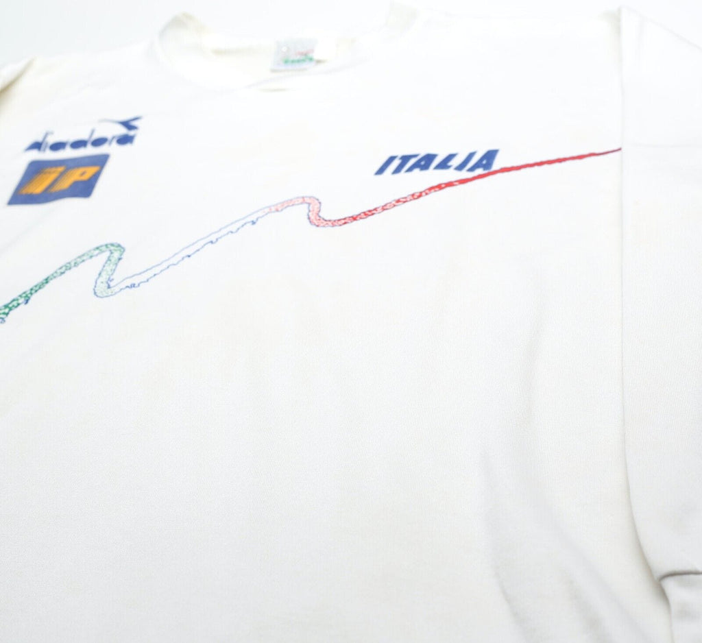 1990/92 ITALY Vintage Diadora Long Sleeve Player Issue Training Shirt (L)