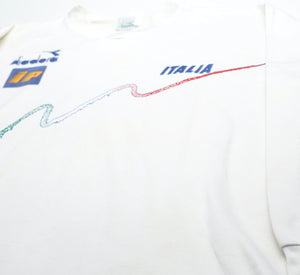 1990/92 ITALY Vintage Diadora Long Sleeve Player Issue Training Shirt (L)