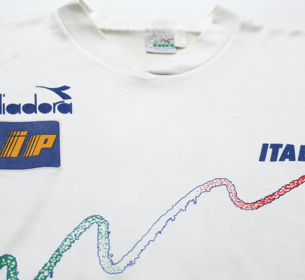 1990/92 ITALY Vintage Diadora Long Sleeve Player Issue Training Shirt (L)